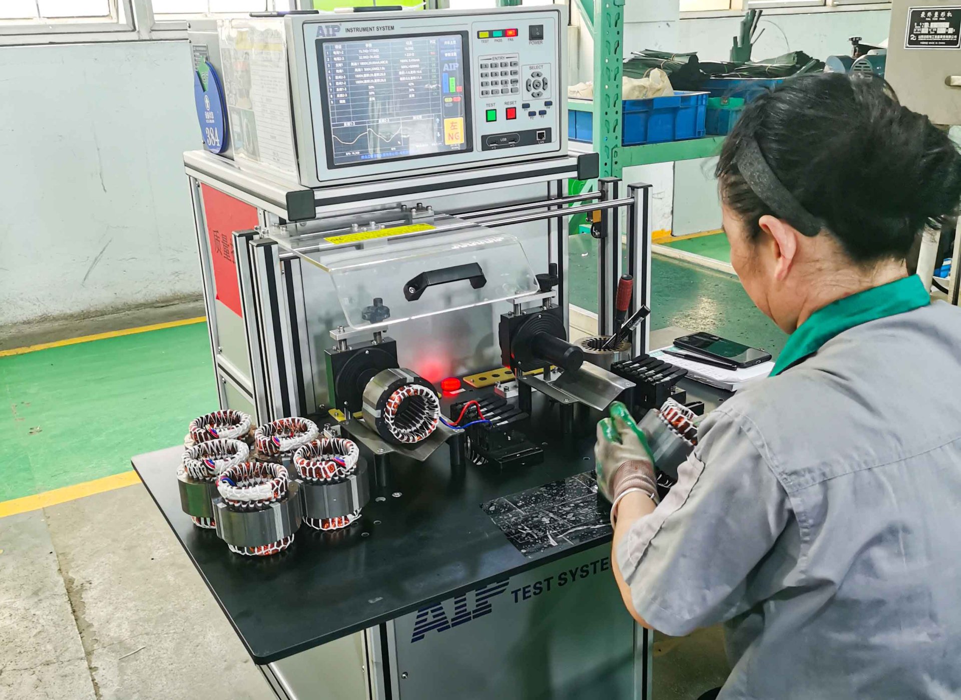 Pump motor stator tester application site Pump motor stator tester application site