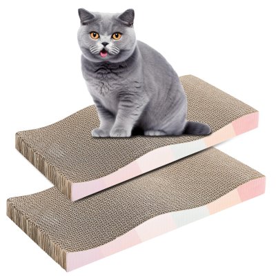 Pink Patterned Wavy Cat Scratch Board
