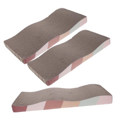 Pink Edge Wavy Cat Scratching Board