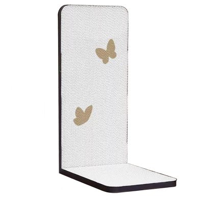 White Butterfly L-Shaped Cat Scratcher Board