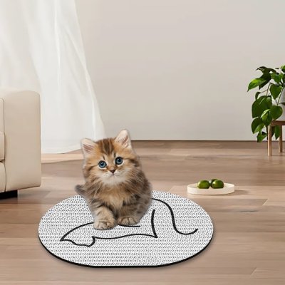 Contour Cat Scratching Pad(White)