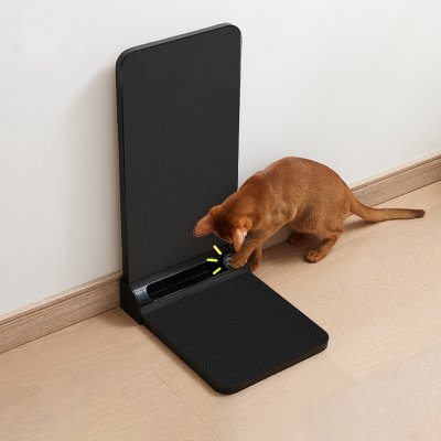 L-Shaped Single-Sided Track Cat Scratching Pad(Black) 
