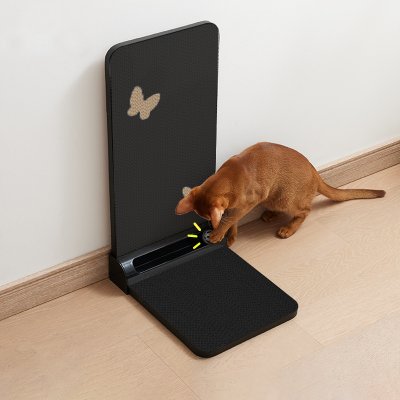 L-Shaped Single-Sided Track Cat Scratching Pad(Black Butterfly) 