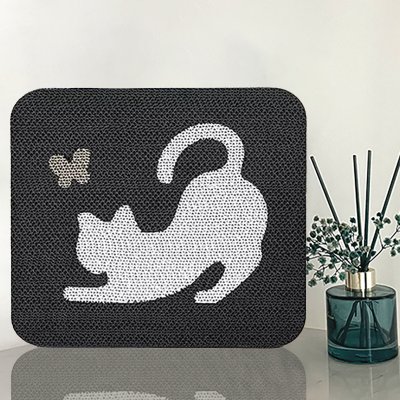 Black Bottom Cat Flap Butterfly Cat Scratching Pad