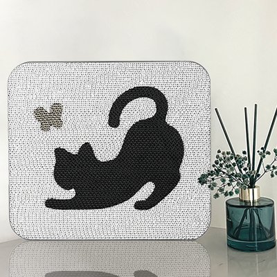 White Bottom Cat Flap Butterfly Cat Scratching Pad