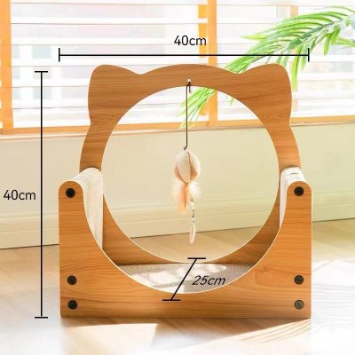 Moon-Shaped Cat Scratcher Board