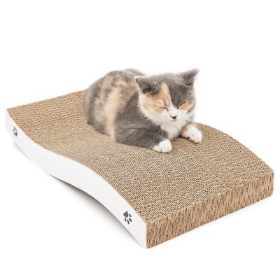 White-Edged S-Shaped Cat Scratcher