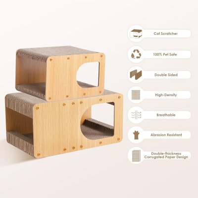 Cat House-Shaped Cat Scratcher