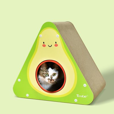 Triangular Avocado Cat Scratch Nest
