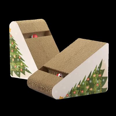 Triangular Christmas Tree Pattern Cat Scratching Pad