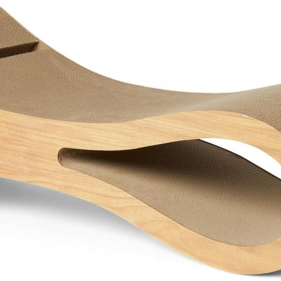 Basics Cat Scratcher Post Cat Scratcher Lounge Bed for Indoor Cats Bed Shaped Post Pad with Interactive Ball Toy & Catnip, FSC-Certified,