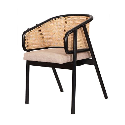 New Design Black Woven Outdoor Garden Weaving Furniture Rattan Dining Chair