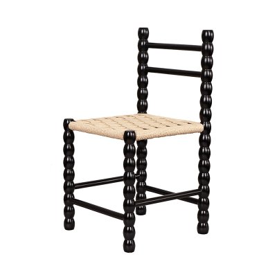 Wholesale restaurant solid wood and rope dining wood chair