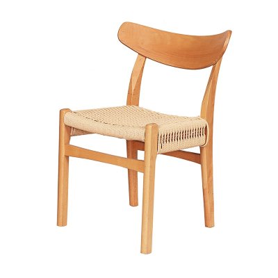 Solid Beech Wood With Braided Rope Dining Chair