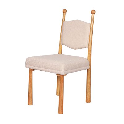 Nordic Minimalist Modern Luxury Wooden Fabric Kitchen Dining Chair