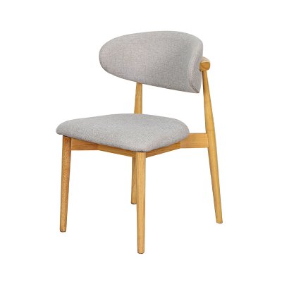 Upholstery Luxury Solid Wooden Backrest Side Dining Chair