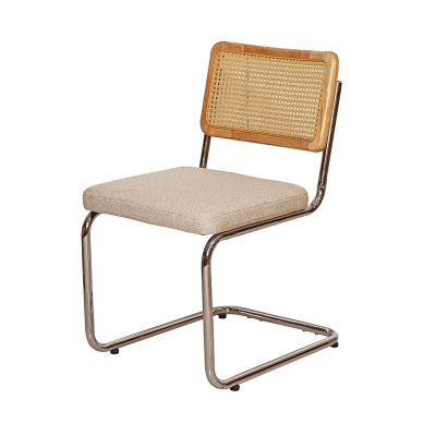 Custom Nordic Wooden Armless Cane Chair