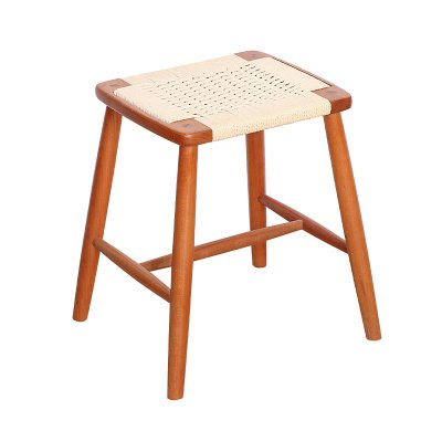 Wooden Frame Woven  Rope Seat Dining Chairs