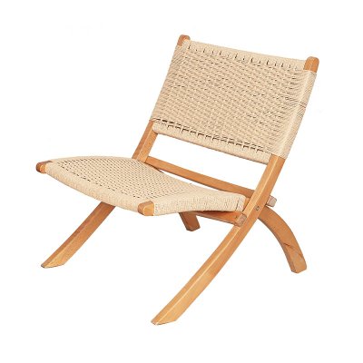 Outdoor Ash Wood Recliner Foldable Design Leisure Lounge Chair