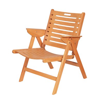 Outdoor Solid Wood Folding Square Camping Portable Balcony Lounge Chair