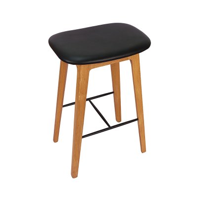 Nordic upholstered modern luxury wooden bar stool