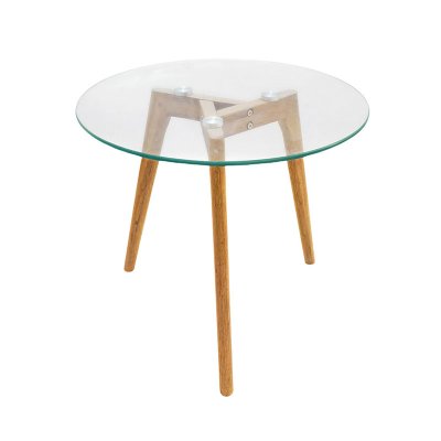 Home Living Room Glass Top Coffee Table Set 