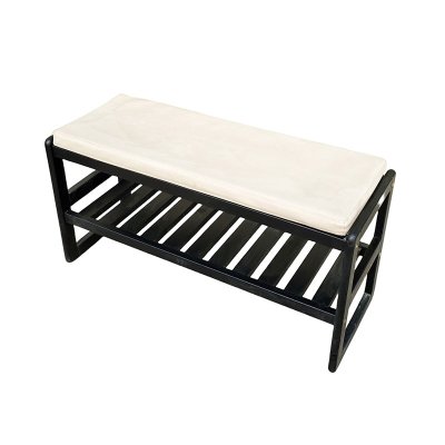 Wooden Shoe Rack Organizer Storage Bench with Cushion