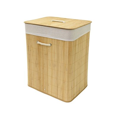 Rectangle Folding Bamboo Laundry Hamper