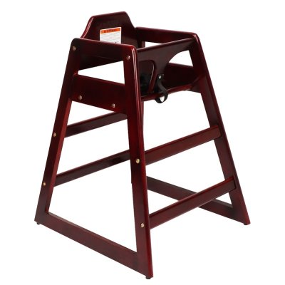 USA Style Solid wood Baby High Chair - Mahogany Color