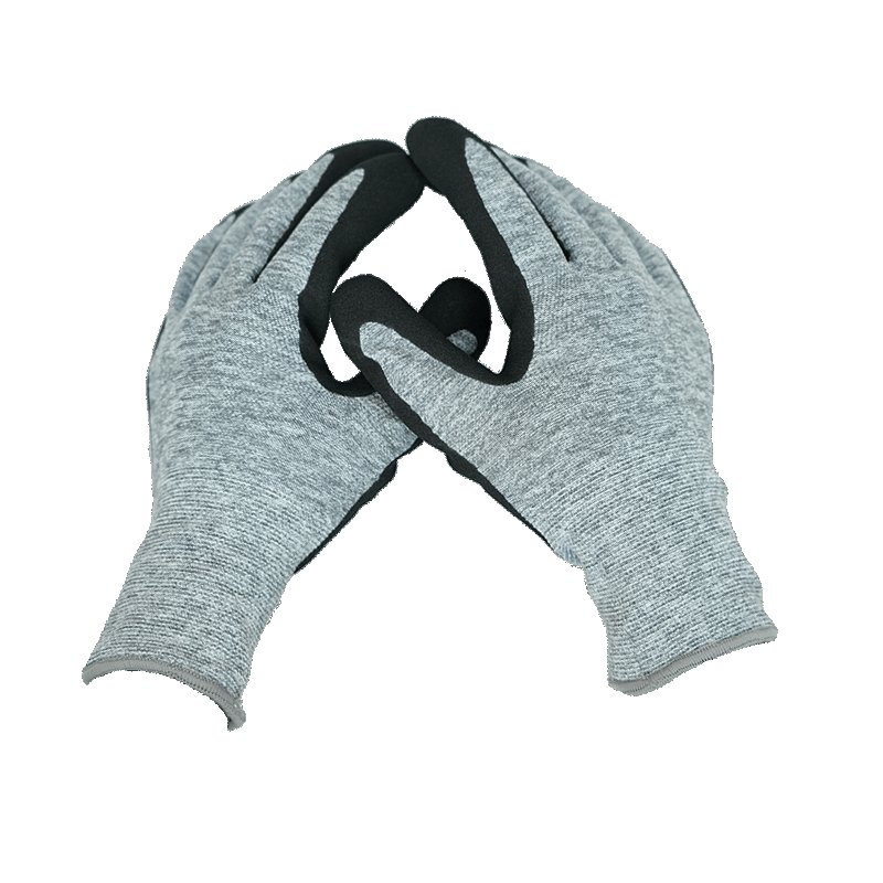 1112 Soft nylon nitrile sandy anti slip palm work gloves-299