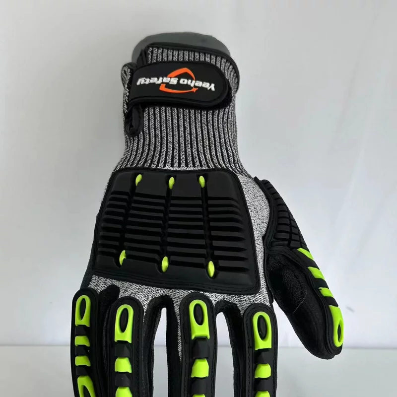 Anti impact ansi A2 cut resistant protective work goves A6 -621