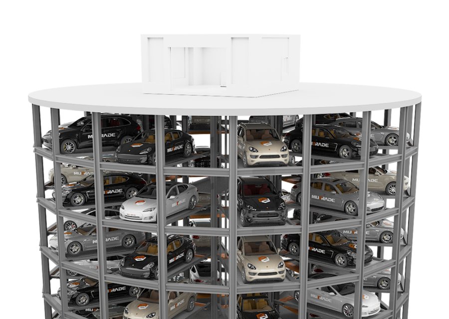 What are the advantages of rotary parking?