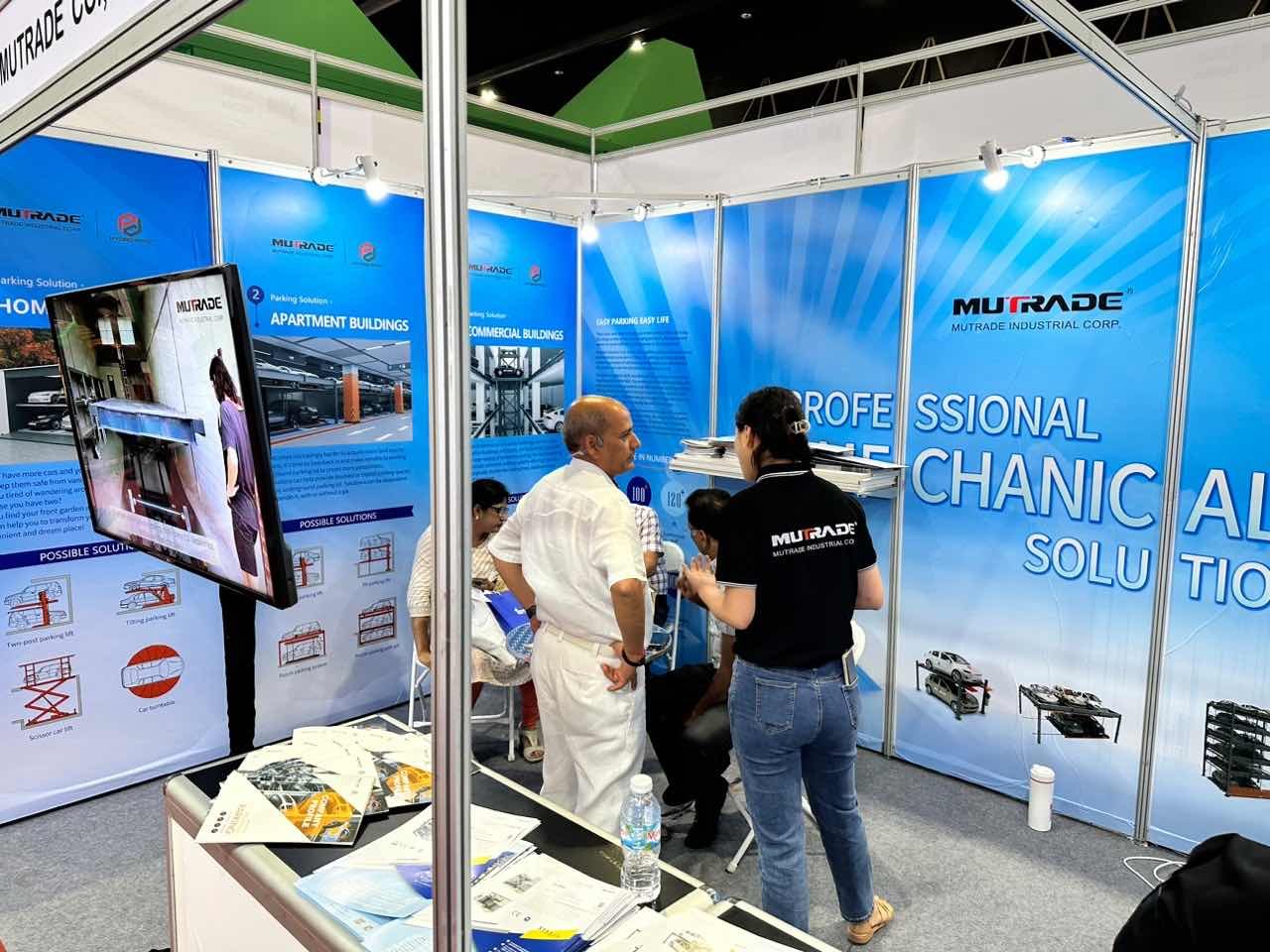 Mechanical parking manufacturer Mutrade at the Architect'23 exhibition in Bangkok, Thailand Mechanical parking manufacturer Mutrade at the Architect'23 exhibition in Bangkok, Thailand