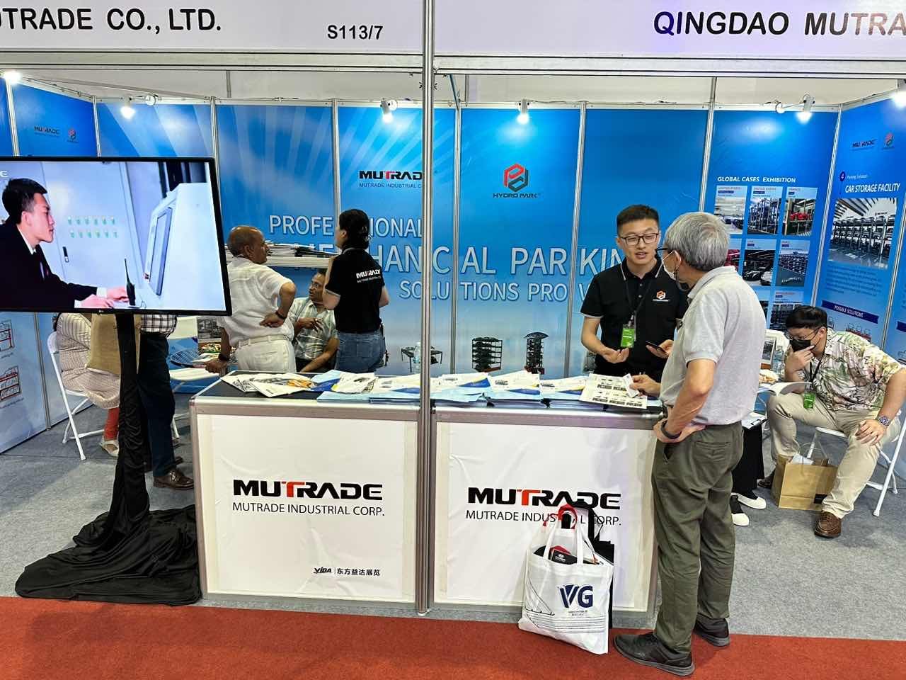 Mechanical parking manufacturer Mutrade at the Architect'23 exhibition in Bangkok, Thailand Mechanical parking manufacturer Mutrade at the Architect'23 exhibition in Bangkok, Thailand