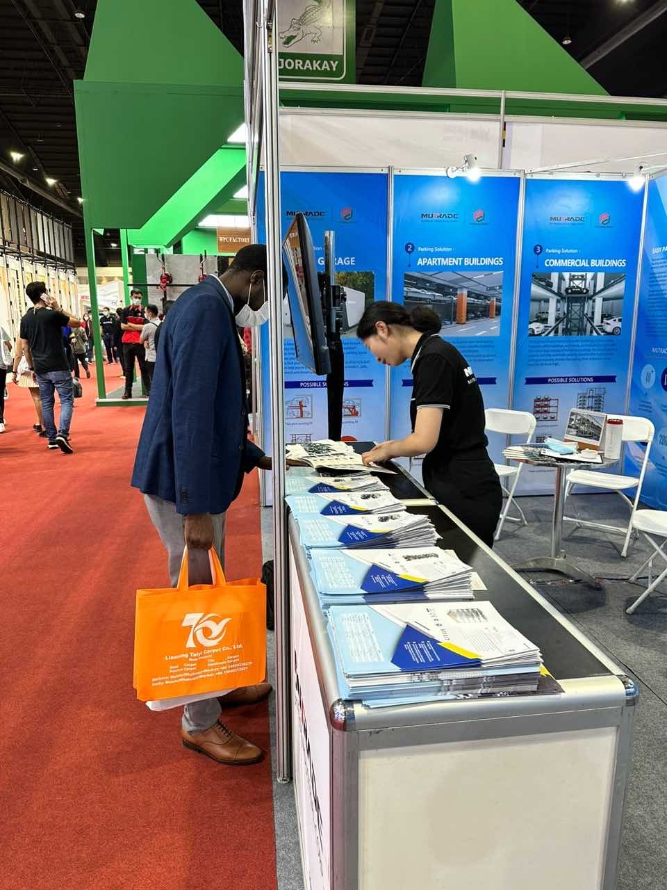 Mechanical parking manufacturer Mutrade at the Architect'23 exhibition in Bangkok, Thailand Mechanical parking manufacturer Mutrade at the Architect'23 exhibition in Bangkok, Thailand