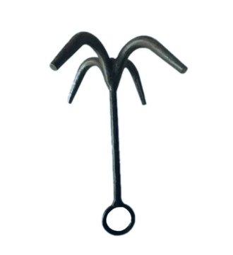 Four claw anchor black paint