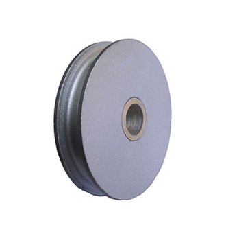 YJ214 Zing plated steel pulley with brone