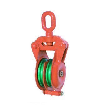 YJ032 Yarding block oval eye doublesheave with printed orange color