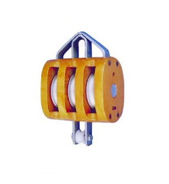 YJ044 Regular wood blocktriple sheave without shackle