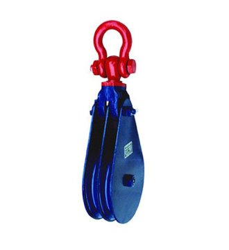 YJ061 Light type champ I on snatch block double sheave with shackle
