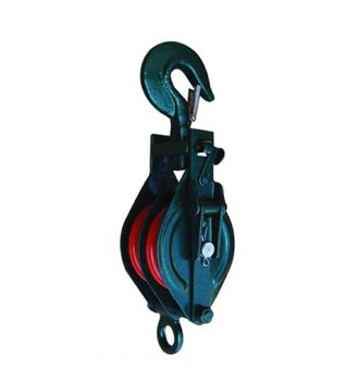 YJ077 7112 Open type pulley blockdouble sheave with hook