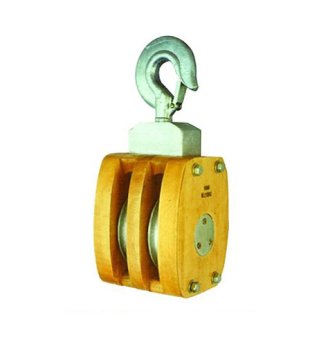 YJ135 JIS SHIP'S wooden block doublewith hook