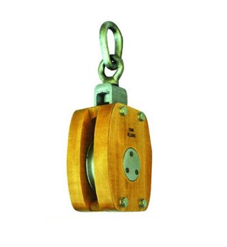 YJ137 JIS ship's wooden blocksingle with link