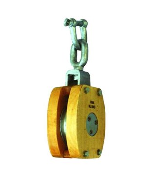 YJ140 JIS ship's wooden block single withshackle
