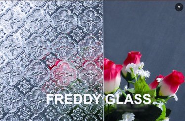Clear Pattern Glass Flora