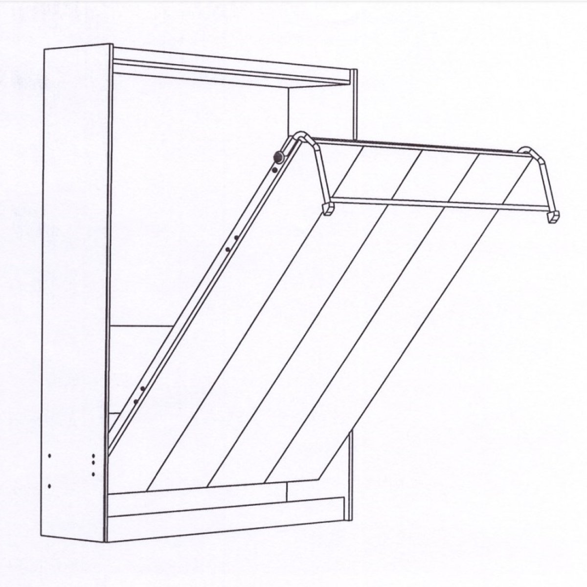 Lit escamotable à ressorts avec armoire