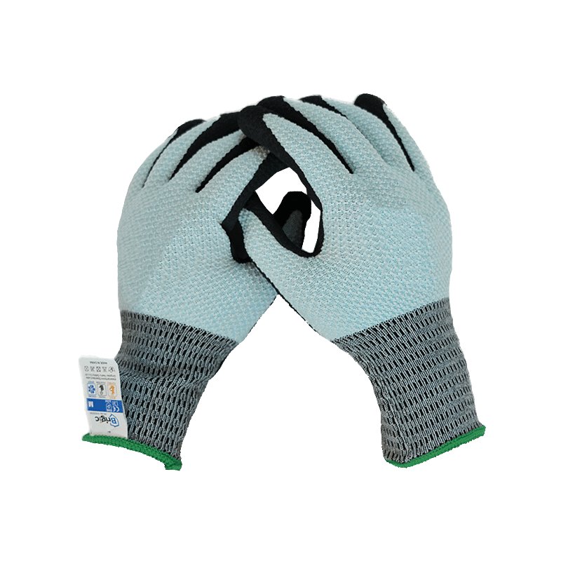 YH105 GUANTES DE TRABAJO CONFORTABLES DE SPANDEX CON SENSACIÓN DE HIELO WAFFLE Y LÁTEX ARENA-324