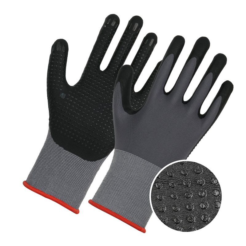 Guantes con puntos cómodos, buen agarre, excelente resistencia a la abrasión-489