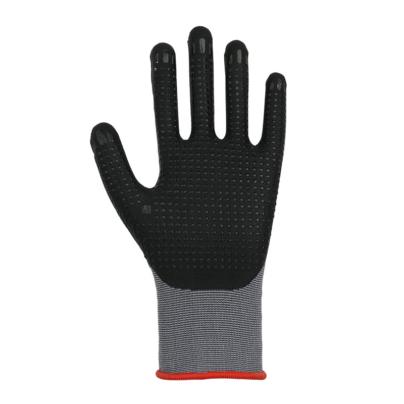 Guantes de trabajo ultraligeros con agarre cómodo y espuma de nitrilo con puntos-529