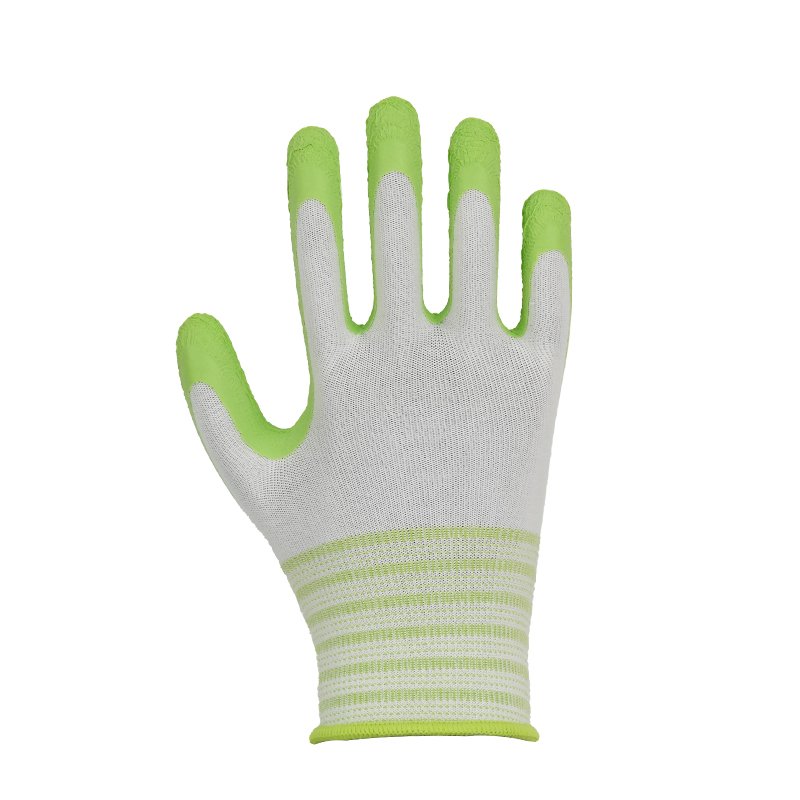 Guantes de trabajo elegantes con pantalla táctil y nuevo patrón con revestimiento de espuma de látex-539